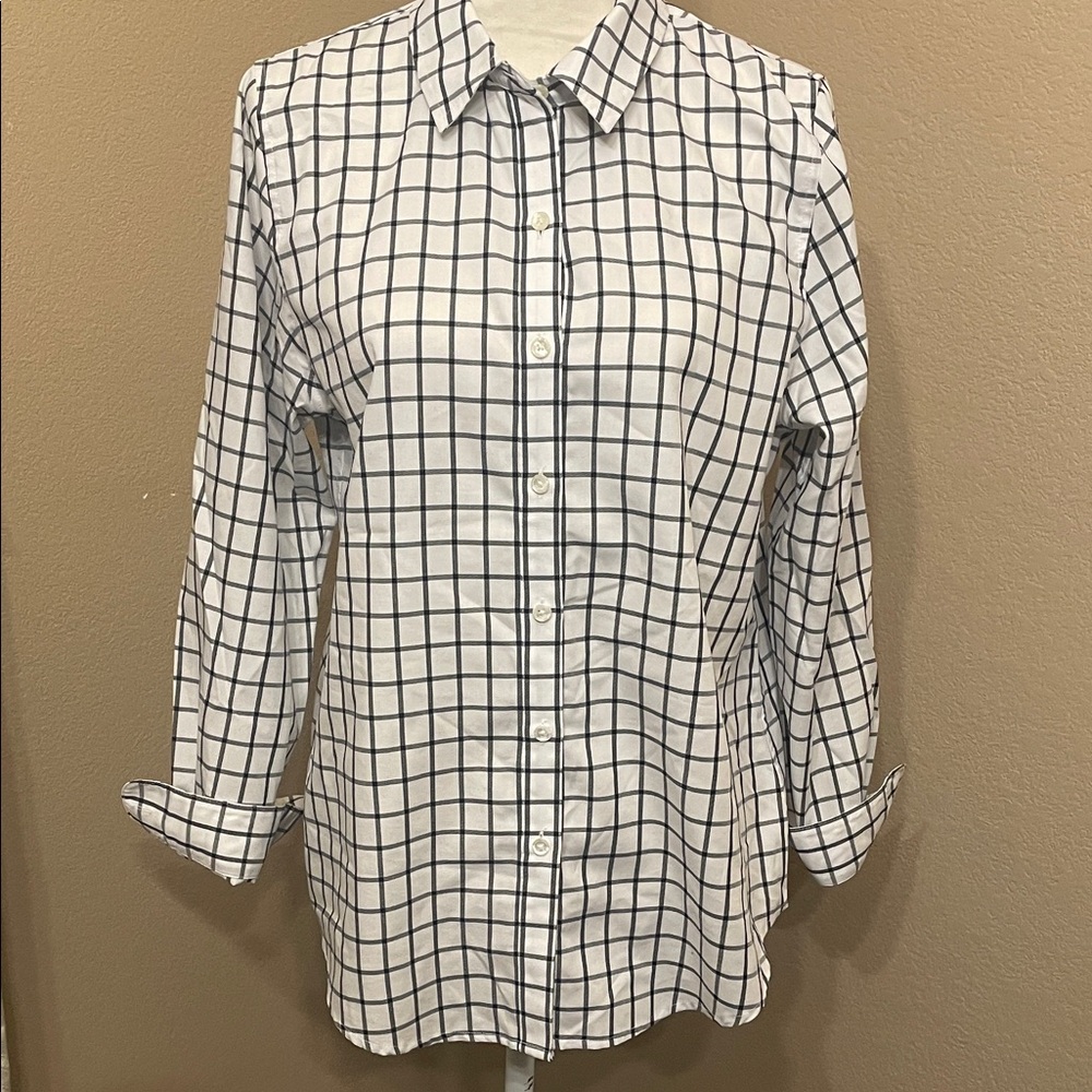 Coldwater Creek Checkered Button-Up Shirt